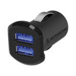 Scosche reVOLT Dual USB Car Charger 2.4A For iPhone X 8 7 Plus & iPad Black NEW