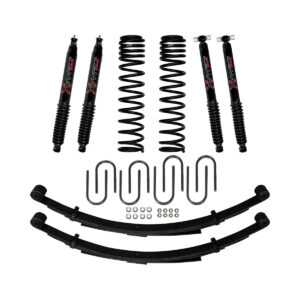 Skyjacker 3" Lift Kit w/ Black Max Shocks, Rear Leaf Springs For 1984-01 Jeep Cherokee XJ