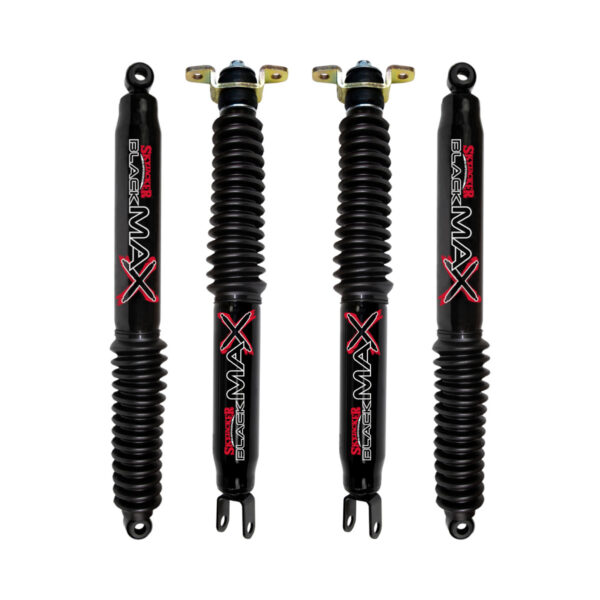 Skyjacker Black Max Twin Tube Foam 5-7 Front and 4-6 Rear Lift Shocks for 2011-2018 Chevrolet Silverado 1500 2WD-4WD with Black Boot