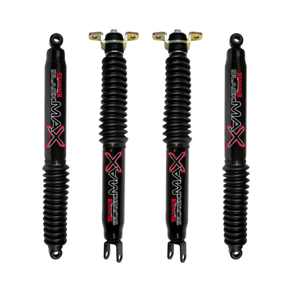 Skyjacker Black Max Twin Tube Foam Cell Hydraulic with Black Boot 0-3.5 Front and 0-2.5 Rear Lift Shocks for 2011-2023 Chevrolet Silverado 2500HD