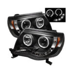 Spyder Auto 5011916 Projector Headlights - LED Halo - LED (Replaceable LEDs) - Black For 2005-2011 Toyota Tacoma
