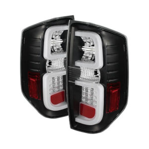 Spyder Auto 5080196 Light Bar LED Tail Lights - Black For 2014-2016 Toyota Tundra