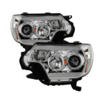 Spyder Auto 5081704 Projector Headlights - Light Bar DRL - Chrome For 2012-2015 Toyota Tacoma