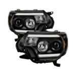 Spyder Auto 5081711 Projector Headlights - Light Bar DRL - Black For 2012-2015 Toyota Tacoma