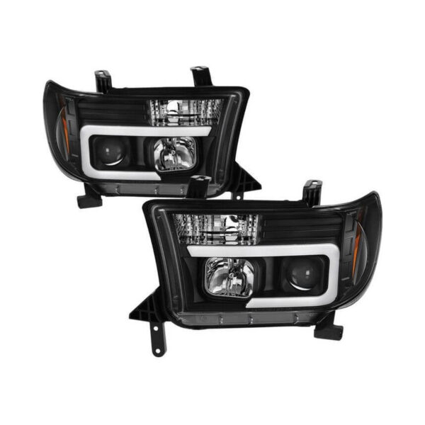 Spyder Auto 5085344 Version 2 Projector Headlights - Light Bar DRL - Black - For 2007-13 Toyota Tundra / 2008-13 Toyota Sequoia