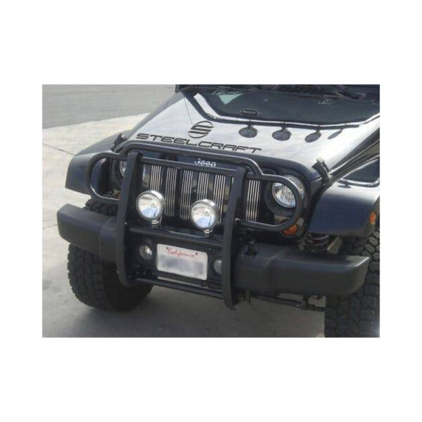 Steelcraft Black Grille Guard for Jeep Wrangler JK 2007-2018 - 52200 
