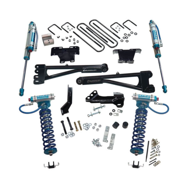 SuperLift 4" KING Edition Radius Arm Lift Kit For 2017-2021 Ford F-250 Super Duty 4WD - with KING Front Coilovers and KING Reservoir Rear Shocks