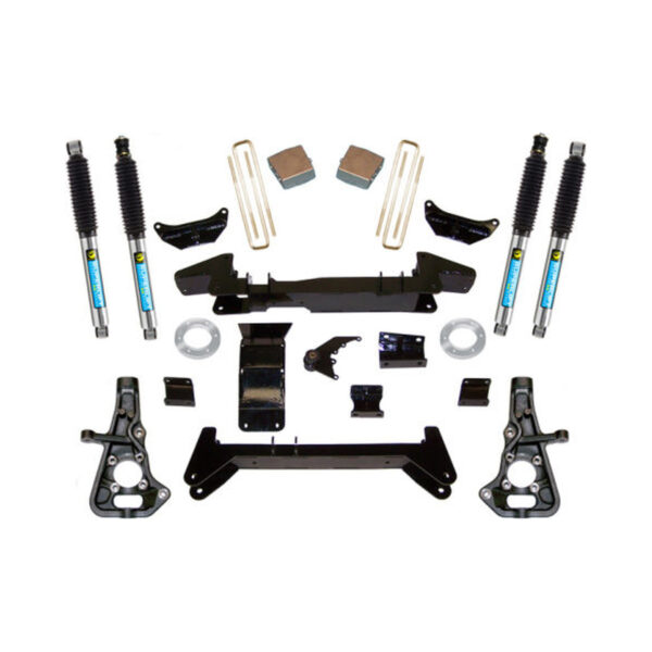SuperLift 6" Lift Kit 2001-2010 Chevy Silverado GMC Sierra 2500HD/3500 4WD Knuckle Kit Bilstein Shocks