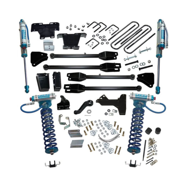 SuperLift 6" Lift Kit For 2011-2016 Ford F-250 and F-350 Super Duty 4WD - with a 4-Link Conversion, King Coilovers and King rear Shocks