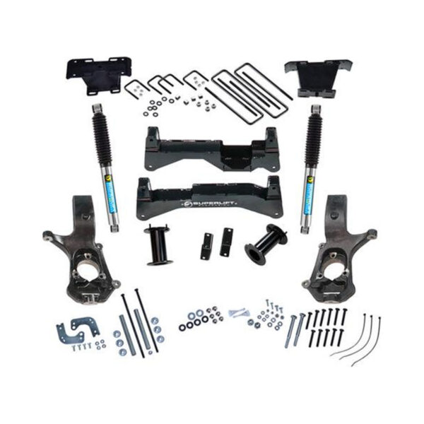 SuperLift 8" Lift Kit 2007-2016 Chevy Silverado/GMC Sierra 4WD Cast Steel Arms Bilstein Shocks