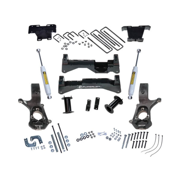 SuperLift 8" Lift Kit for 2014-2017 Chevy Silverado and GMC Sierra 1500 2WD with Aluminum or Stamp Steel Control Arms
