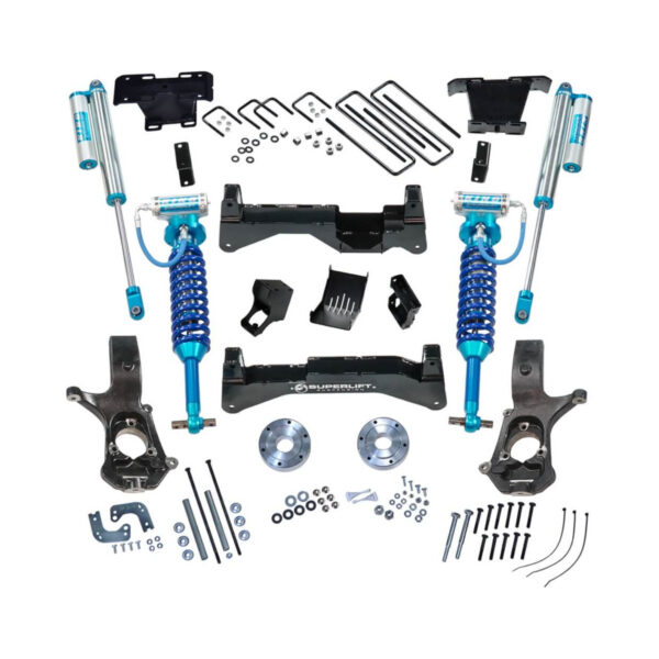 SuperLift 8" for 2014-2017 Chevrolet Silverado and GMC Sierra 1500 4WD with Factory Aluminum and Stamp Steel Control Arms Lift Kit with Superlift Edition King Coilovers and Reservoir Rear Shocks