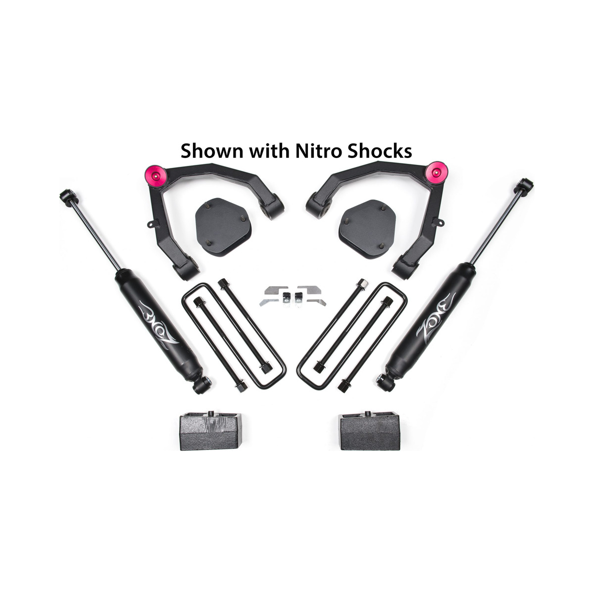 Zone Offroad 3.5" Upper Control Arms Lift Kit 2007-2013 Chevy/GMC 1500 2WD