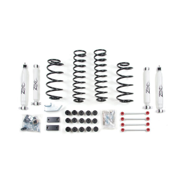 Zone Offroad 4.25" Coil Springs & leveling+Body Lift Kit 1997-2006 Jeep Wrangler TJ