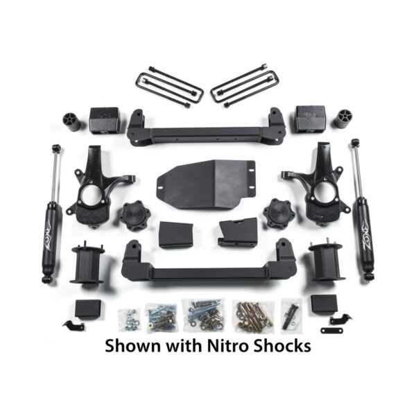 Zone Offroad 6.5" Strut Spacer Lift System Lift Kit 2007-2013 Silverado/Sierra 1500 4WD