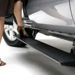 PowerStep Automatic Running Boards for 2007-2014 Toyota Tundra - open