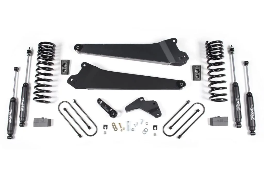 Zone Offroad 4" HD Replacement Radius Arms Lift Kit 2013-2017 Ram 3500 (GAS)