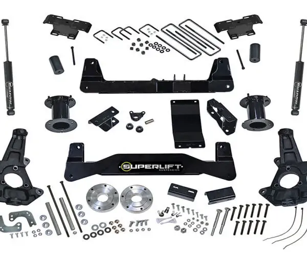 SuperLift 6.5" Lift Kit w/ Superide Rear Shocks for 2014-2016 Chevy/GMC Silverado/Sierra 1500 4WD w/ OE Cast Steel Control Arms