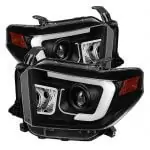 Spyder Auto 5080158 Projector Headlights - Light Bar DRL - Black For 2014-2016 Toyota Tundra