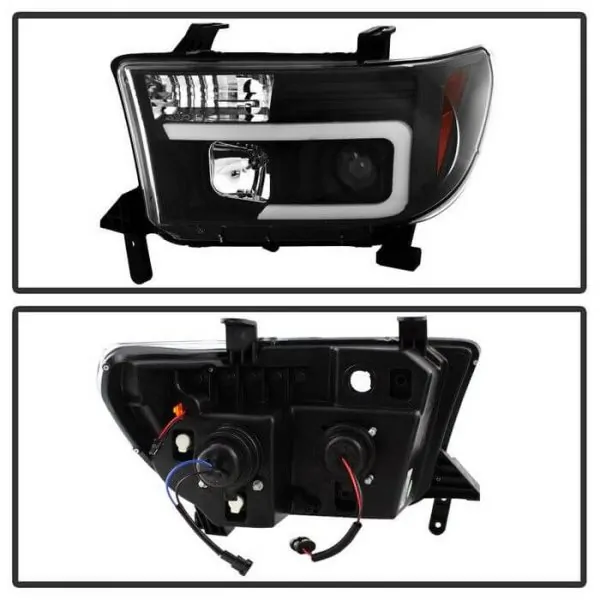 Spyder Auto 5085344 Version 2 Projector Headlights - Light Bar DRL - Black - For 2007-13 Toyota Tundra / 2008-13 Toyota Sequoia
