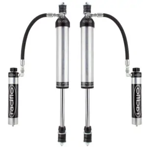 Radflo 2.0 Body 0-2" Front Lift Reservoir with Adjusters Shocks for 1993-1998 Land Rover Defender/Discovery