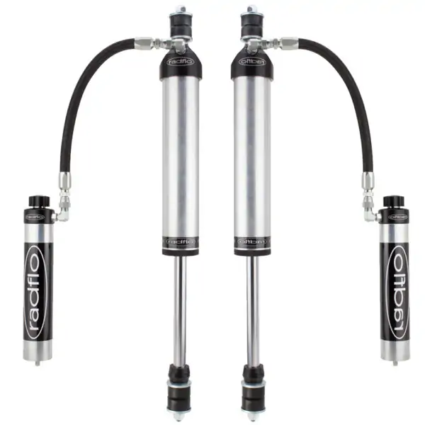 Radflo 2.0 Body 0-2" Front Lift Reservoir with Adjusters Shocks for 1993-1998 Land Rover Defender/Discovery