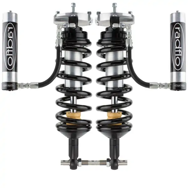 Radflo 2.5 Body 0-2" Front Lift Reservoir Shocks for 2010-2020 Dodge Ram 1500 4WD