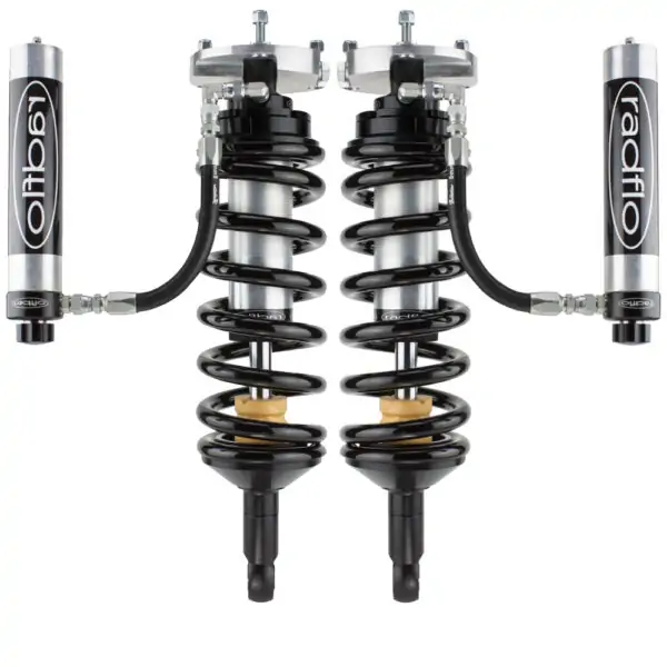 Radflo 2.5 Body 2" Front Lift Reservoir with Adjusters Shocks for 2012-2018 