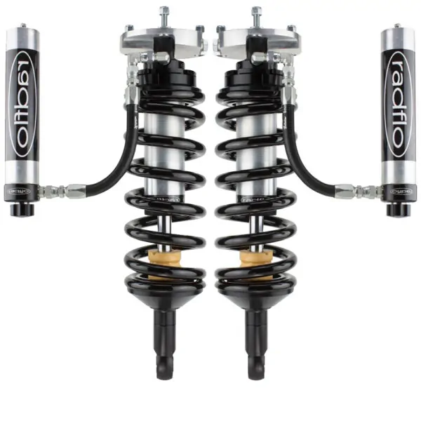 Radflo 2.5 Body 0-3" Front Lift Reservoir with Adjusters Shocks for 2014-2020 Ford F150