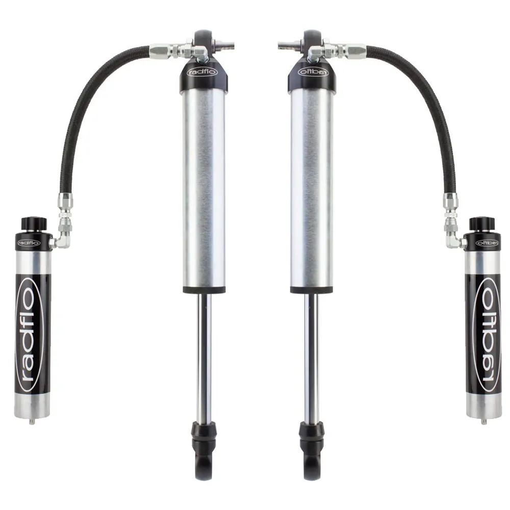 Radflo 2.5 Body 0-2" Rear Lift Reservoir with Adjusters Shocks for 2007-2018 Jeep Wrangler JK