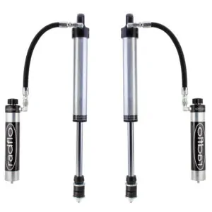 Radflo 2.5 Body 0-1" Rear Lift Reservoir with Adjusters Shocks for 1993-1998 Land Rover Defender/Discovery