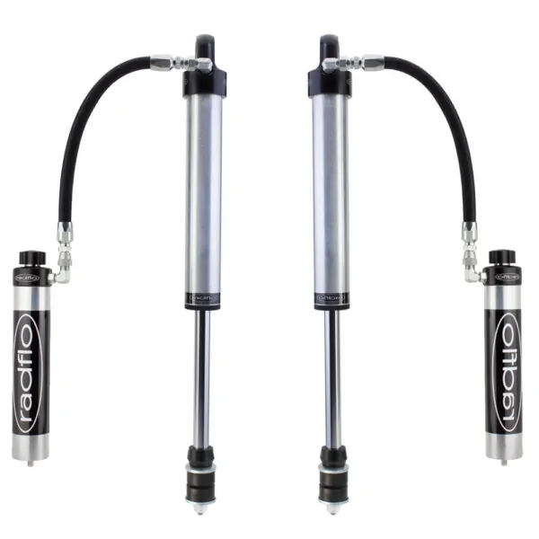 Radflo 2.5 Body 0-1" Rear Lift Reservoir with Adjusters Shocks for 1993-1998 Land Rover Defender/Discovery