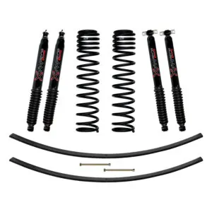 Skyjacker 3" Front Dual Rate Coil Lift Kit w/ Black Max Shocks For 1984-01 Jeep Cherokee XJ
