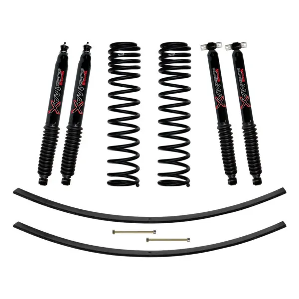 Skyjacker 3" Front Dual Rate Coil Lift Kit w/ Black Max Shocks For 1984-01 Jeep Cherokee XJ
