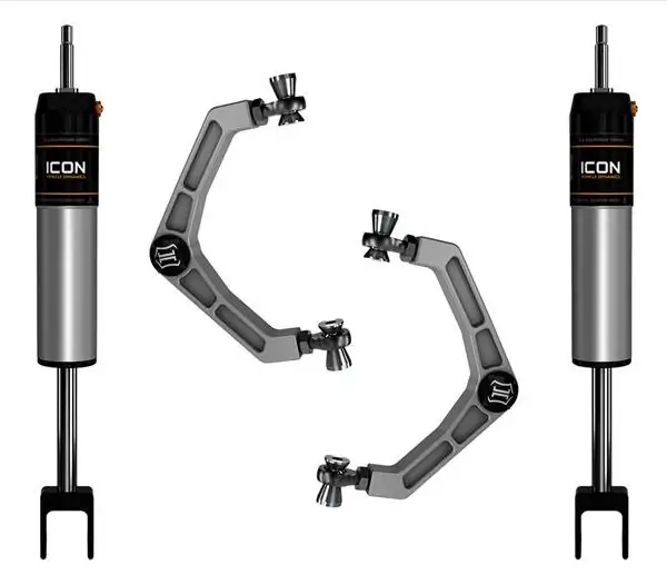 Icon 0-2" Lift IR Front Shocks w/ Billet UCA For 2020-2021 Chevy Silverado 2500HD