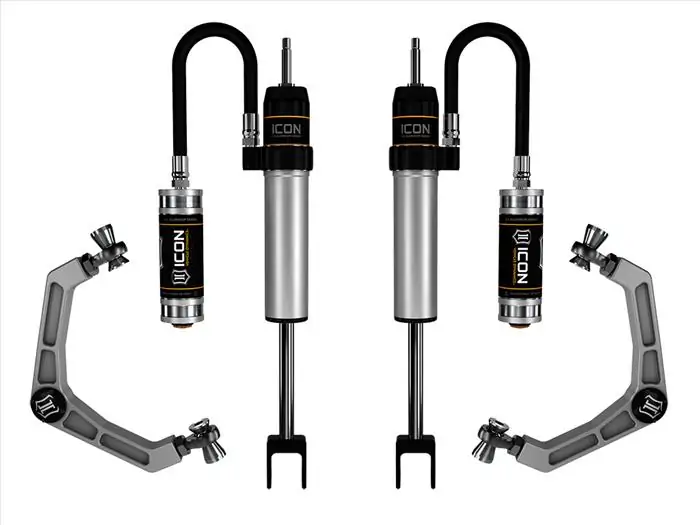 Icon 0-2" Lift RR Front Shocks w/ Billet UCA For 2020-2021 Chevy Silverado 3500HD