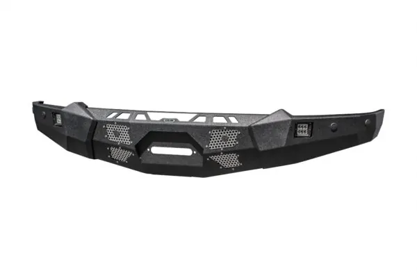 DV8 Offroad Front Steel Reinforced Bumper with winch support for 2019-2021 Ram 1500 - tilt view