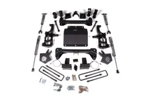 Zone Offroad 5" IFS Lift Kit w/ FOX 2.0 Shocks For 2020-2021 GMC Sierra 3500HD With Overload Springs