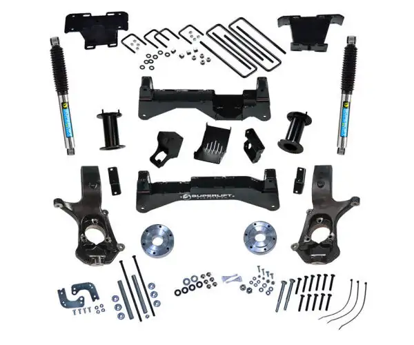SuperLift 8" Lift Kit w/ Bilstein Rear Shocks for 2014-2018 Chevy Silverado 1500 4WD w/ OE Aluminum or Stamp Steel Control Arms