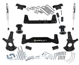 SuperLift 6.5" Lift Kit 2007-2016 Chevy Silverado GMC Sierra 1500 2WD Cast Steel Arms FOX Shocks
