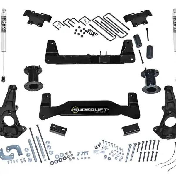 SuperLift 6.5" Lift Kit 2014-2018 Chevy Silverado GMC Sierra 1500 2WD Aluminum/Stamped Steel Arms FOX Shocks