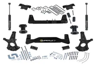 SuperLift 6.5" Lift Kit 2014-2018 Chevy Silverado GMC Sierra 1500 2WD Aluminum/Stamped Steel Arms