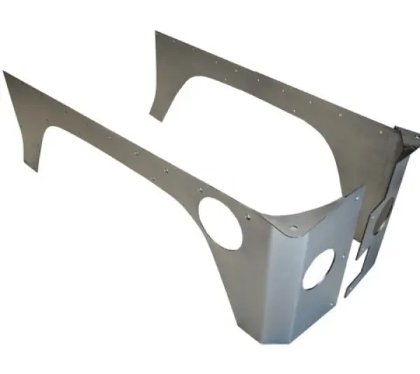 Jeep JK Rear Rockskin Corners 07-18 Wrangler JK 2 Door Raw Steel EVO Manufacturing