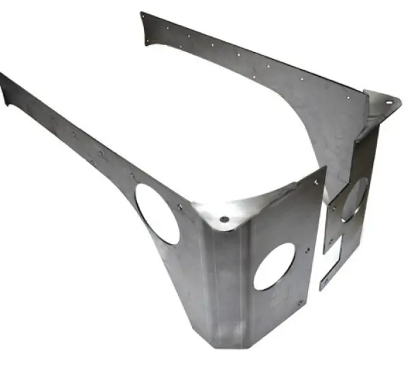 Jeep JK Rear Rockskin Corners 4 Door 07-18 Wrangler JK Unlimited Raw Steel EVO Manufacturing