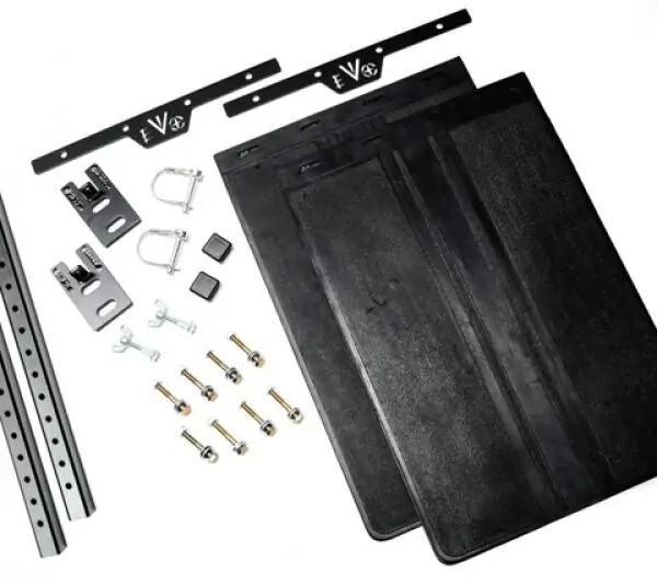 Jeep JK Quick Release Mudflap Bracket Kit with Mudflaps 07-18 Wrangler JK EVO Manufacturing