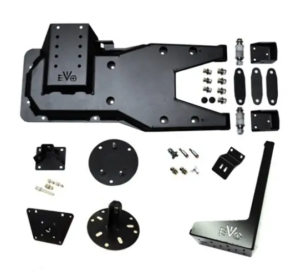 Jeep JK Hinged Gate Carrier With Jack And License/Rotopax Mount 07-18 Wrangler JK EVO Manufacturing