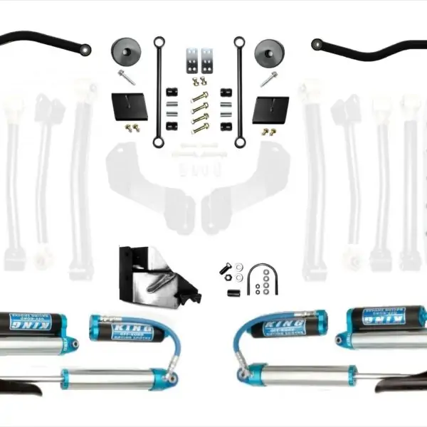 Jeep Wranlger JLU 2.5 Inch Heavy Duty High Clearance Plus Long Arm w/EVO SPEC King 2.5 Inch Shocks with Adjusters EVO Manufacturing