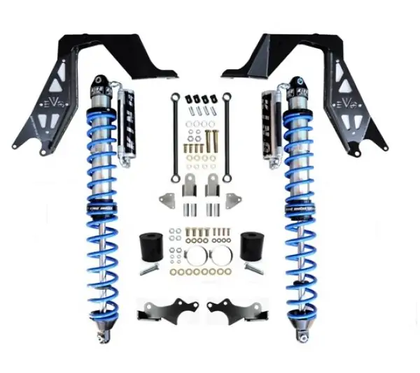 Jeep JL NV2514 Front Bolt-on Coilover Kit 18-Pres Wrangler JL 2/4 Door w/ Comp Adjuster Black EVO Manufacturing