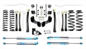 Jeep Wrangler JLU 4.5 Inch Heavy Duty High Clearance Long Arm Suspension System with EVO SPEC King 2.0 Inch Shocks EVO Manufacturing