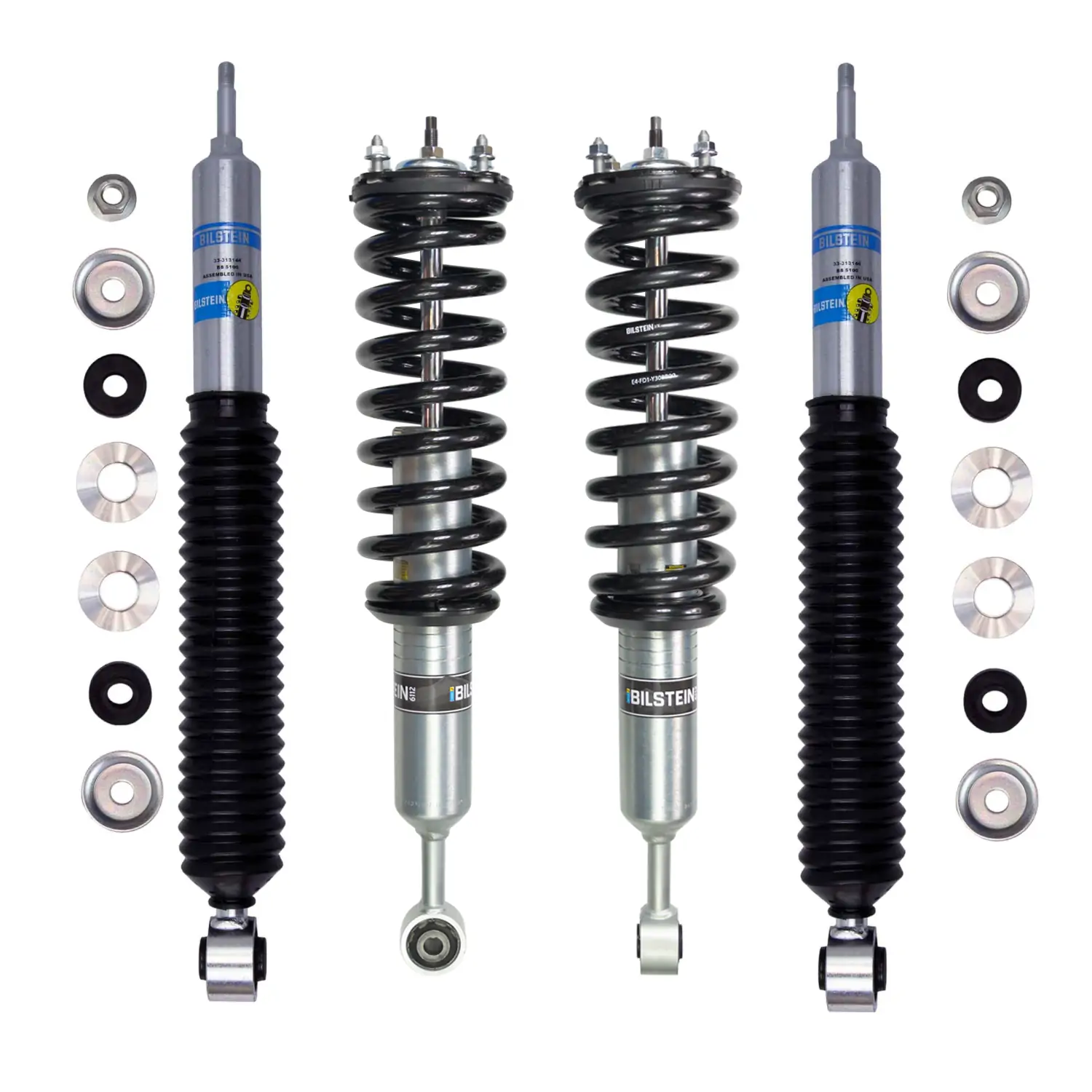 Bilstein 6112 0.75-2.5 Front Lift Assembled Coilovers with Rear 5100 Shock Options for 2007-2021 Toyota Tundra